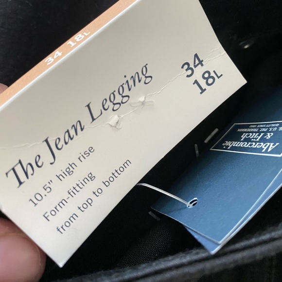 Abercrombie & Fitch High Rise Jean Legging Black NWT - Picture 8 of 8